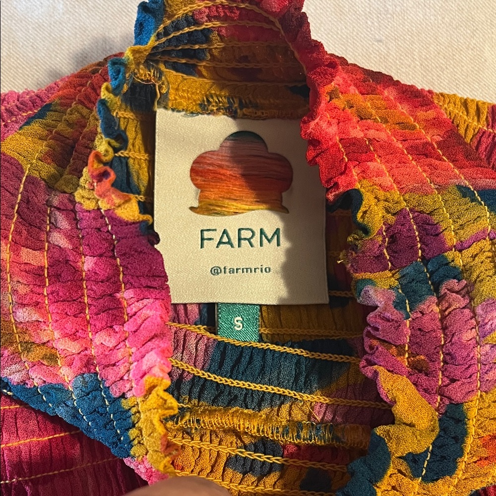 FARM Rio Multicolor Floral Ruffle Long-Sleeve Top - Picture 3 of 3